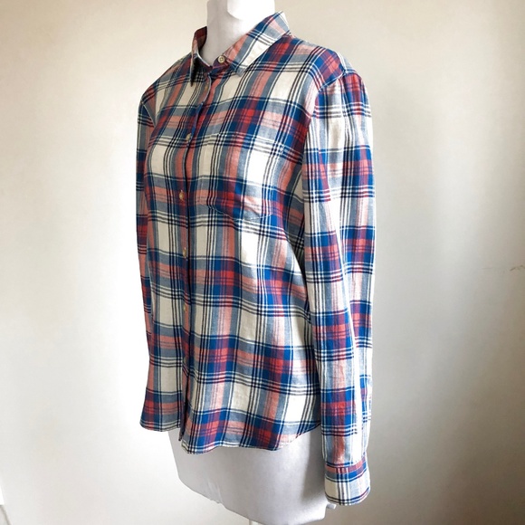 Madewell Shrunken Plaid Woman Shirt Blouse NWOT M - Picture 4 of 5